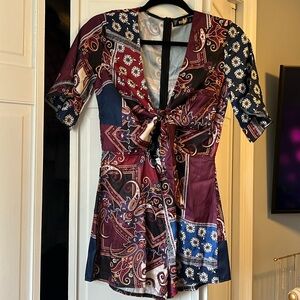 Patterned romper
